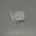 6 Ft Surge Protector Power Strip - 8 Widely Outlets with 4 USB Ports, 3 Side Outlet Extender with 6 Feet Extension Cord, Flat Plug, Wall Mount, Desk USB Charging Station, ETL,White