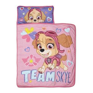 Paw Patrol Team Skye Toddler Nap-Mat Set - Includes Pillow and Plush Blanket Great for Girls Napping During Daycare or Preschool - Fits Toddlers, Pink