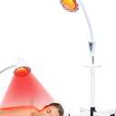 LHCYLDQ 275W Infrared Light Therapy Lamp - Red Near Infrared Heat Lamp for Joint Muscle Pain, Adjustable Standing Lamp Head with Freely Adjustable Temperatur(White)