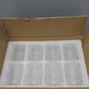 AVLA 8 Pack Vintage Drinking Glassware, 7 oz Romantic Water Juice Glass Tumbler Cup, Clear Stackable Coffee Cocktail Bar Drinkware for Beverages, Tea, Milk, Yogurt, Whiskey, Embossed Floral Pattern (Begonia)