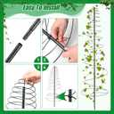 Trellis for Climbing Plants Outdoor, 73inch Tall Plants Trellis Support Metal Garden Trellis for Vegetables Flowers Plants Vine Support (1 pcs, Black)