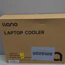 llano Gaming Laptop Cooler, V12 Laptop Cooling Pad Stand with 5.5inch Fan, Fast Cooling Computer Laptop 15.6-21in, Adjustable Speed, Touch Control, 3-Port USB A, A Mouse Pad Included