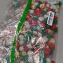 BQTQ 1200 Pieces Christmas Pom Pom Tinsel Balls Glitter Fluffy for Craft Making and Decorations (4 Sizes, Gold, White, Green, Red)