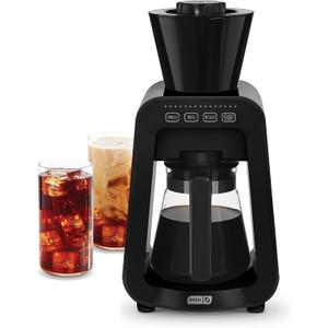 DASH Rapid Cold Brew Maker with VacuPress Technology with Glass Carafe for 40 Ounces of Instant Fresh Cold Brew Coffee or Iced Tea