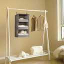 GRANNY SAYS 3-Shelf Hanging Closet Organizer and Storage, Collapsible Hanging Closet Shelves, Hanging Organizer for Closet & RV, Gray, 29 " H X 12" W X 12" D, 1-Pack