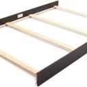 CC KITS Universal Wooden Bed Rails for Twin & Full-Size Beds – Includes Hook-On & Bolt-On Brackets with Support Slats – Solid Wood Construction – Replacement Bed Frame Rail (Espresso, Full Size)
