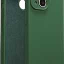for iPhone 15 Case Silicone,with [Full Camera Protection][Soft Anti-Scratch Microfiber Lining],Liquid Silicone Ultra Slim Shockproof Phone Case for Men Women Girls-Green