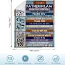 Best/Cool Father in Law Gift from Daughter in Law/Son in Law, Fathers Day Christmas Birthday Gifts for Father in Law Blanket 50"x60"