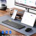 Foldable Keyboard and Mouse, Samsers Folding Bluetooth Keyboard Combo, 2.4G + BT5.0 x 2, Full-Size Portable Travel Keyboard & USB-C Rechargeable Wireless Mouse for iOS Android Windows Mac OS