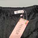 MANER Women’s Fringe Skirt Stretchy Sparkly Bodycon Tassel Trim Mini Skirt,XXL