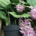 Hollyone Pink Hydrangea Artificial Flowers in Pot Large Silk Hydrangea Flowers Fake Flowers Arrangements for Indoor Home Office Kitchen Table Centerpieces Wedding Decorations