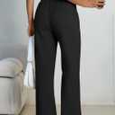Trendy Queen Womens Wide Leg Fleece Lined Sweatpants Winter Baggy Lounge Travel Pants Fashion Outfits 2025 Joggers Clothes (Black, S)
