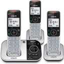 VTech VS112-3 DECT 6.0 Bluetooth 3 Handset Cordless Phone for Home with Answering Machine, Call Blocking, Caller ID, Intercom and Connect to Cell (Silver & Black)