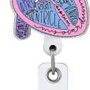 Funny Cardiac Retractable Badge Reel with ID Clip Name Tag Card Gift for Doctor Nurse Heart Anatomy Nursing Student Medical Worker Alligator Clip