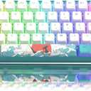 Womier 60% Percent Keyboard,WK61 V2 Mechanical RGB Wired Gaming Keyboard,Hot-Swappable Creamy Key Board with PBT Keycaps,Linear Red Switch for Windows/MAC (Blue)