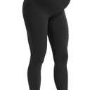 BONVIGOR Women's Maternity Leggings Over The Belly Bump Workout Full Length Leggings Running Active Yoga Pants, M