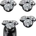 SH90 Replacement Heads Compatible with Philips Norelco Shavers Series 9000, New Version of Metal Wheel Buckle and Upgrade Double-Layer Precision Replacement Blades(3 Pack)
