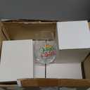 Umigy 7 Pcs Christmas Wine Glasses Xmas Stemless Wine Glass Christmas 15 oz Snowflake Winter Let It Snow Leaf Berry Glasses for Party Friend Family Holiday Birthday Decoration (Words)