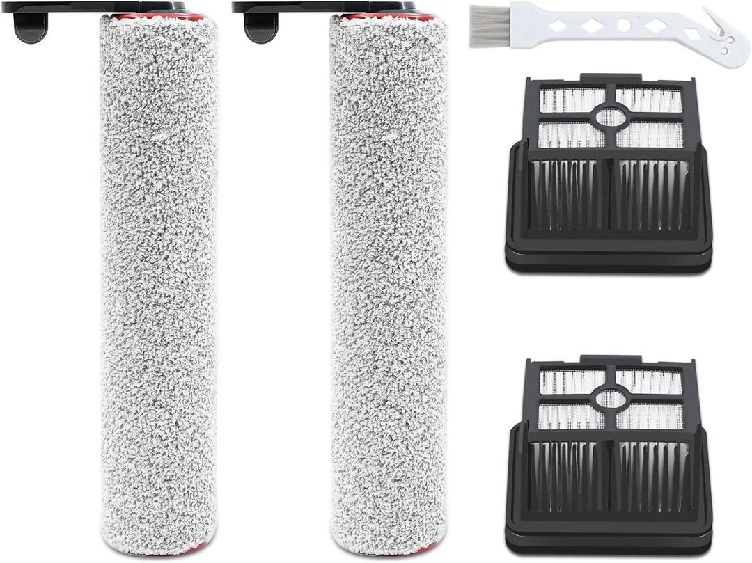 H12 Pro Brush Roller and Replacment Filter for Dreame H12 Pro, 2 Brushs+ 2 Filters +1 Cleaning Brush