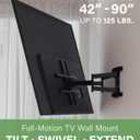 SANUS Premium Full Motion TV Mount for 42"-90" TVs - Sturdy & Smooth Extension, Swivel and Tilt for Big TVs - Universal Design Fits Samsung, LG, Vizio, TCL & More - Easy Installation -OLF22