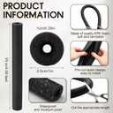 Pangda 3 Pack Pool Noodles 55 Inch Foam Noodles Swim Clamp Jumbo Hollow Foam Large Pre Slit Clamp Protection for Swimming Floating Craft Projects Padding Bumper (Black, 1" OD X 0.4" ID)