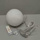 Plug-In Moon Pendant Light, Hanging Lamp with Switch & Cord, 3-Color Dimmable LED Ceiling Lamp for Kids Bedroom or Nursery, White Lunar Night Light (Warm,Neutral,White,LED Bulb Included)