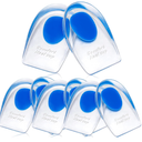 Gel Heel Cups for Heel Pain Relief – Shock Absorbing Silicone Inserts for Plantar Fasciitis & Achilles Tendonitis – Cushioned Heel Support Pads for All-Day Standing (1 Pair-Medium)