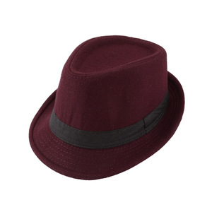 Unisex Classic 20s Trilby Fedora Hat with Band Casual Jazz Cap Manhattan 58 cm