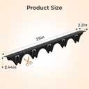 Silicone Stove Gap Covers with Stainless Steel, Oven Gap Filler Seals Gaps Between Stovetop and Counter, Stove Gap Guards Range Trim Kit, Easy to Clean Stove Gap Guard (Black 2 Pack,25")