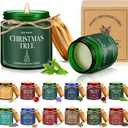MTLEE 12 Pcs Christmas Candles Gifts Bulk Scented Candle Jars for Coworkers Women Aromatherapy Candles for Home Xmas Birthday Gifts Yoga (Stylish Color)