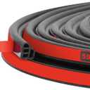 Car Door Seal Strip, Universal Self Adhesive Car Door Seal, Thickened Double Layer Rubber Automotive Weather Stripping, for Cars, Truck, Rv, Pickup, SUV (59 Ft)