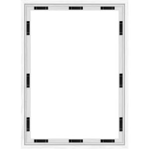 Abtgt 18x24 Canvas Floating Frame with 0.9" Deep, White Floater Frame for Canvas Paintings with Adhesive, Vertical or Horizontal Wall Art frame for Prints Oil Painting Diamond Decor, 1 Pack.