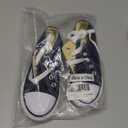 Mvlsoct Boys and Girl Low Top Canvas Kids Lace up Sneakers, Dark Blue, 27