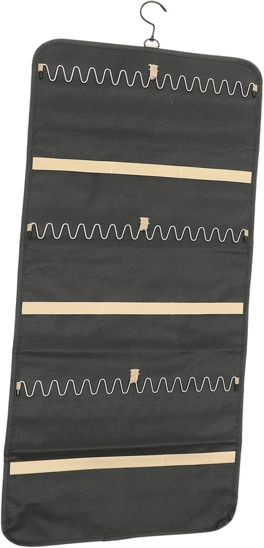 TENDYCOCO Double-Side Jewelry Hanging Organizer Bag Storage for Earrings Necklaces Bracelets Wall Hanging Pouch