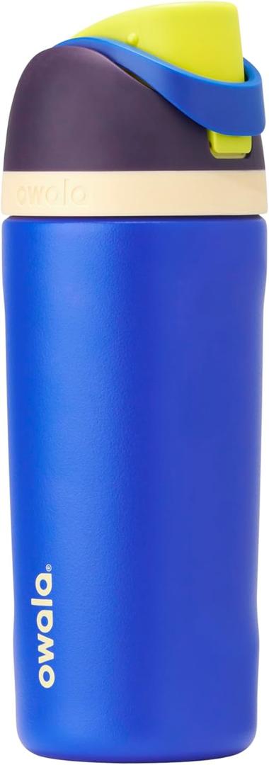 Owala Kids Free Sip Insulated Stainless Steel Water Bottle with Straw for Sports, Travel, and School, BPA-Free Sports Water Bottle, 16 oz, Celestial Sphere