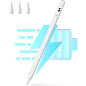 Stylus Pen for iPad 11th & 10th Generation - 10Mins Faster Charge Compatible with (2018-2025) Apple iPad 6-11 Gen, iPad Air 3/4/5/M2/M3, iPad mini 5/6, iPad Pro 11"/12.9"/M4