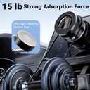 Magnetic Car Phone Holder, Universal 360 Dashboard Suction Cup Mount for Driving, Gym or Office, Foldable Vacuum Phone Holder for iPhone