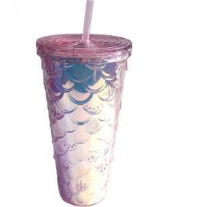 Studded Tumbler with Lid and Straw - 24 Oz Large Insulated Cup, Perfect for Iced Coffee, Cold Drinks or Water