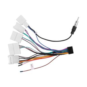 16PIN Car aftermarket Radio Wiring Harness for Toyota Camry RAV4 Corolla Tundra Highlander Car Stereo Wire Harness Power Cable Support Android Head Unit Steering Wheel Control