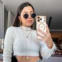 OOK Magnetic Case for iPhone 17 Pro Max 6.9 Inch [Wireless Charging Compatible] Soft TPU Heart Design Phone Cover with Screen Protector Shockproof Protection Slim Case for Women - White (White (NO Strap))