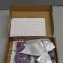 Solsew 50 Pcs DIY Graduation Cap with Lights Decoration Kit Include Artificial Flower String Light Ribbon Bow Pearl Sticker for DIY Cap 2026 Graduation Party(Blue Light, Purple Flower)