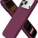 ORNARTO Compatible with iPhone 17 Pro Max Case 6.9", Slim Liquid Silicone 3 Layers Soft Gel Rubber Shockproof Protective Cover with Anti-Scratch Microfiber Lining-Wine Red