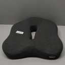 Memory Foam Seat Chair Cushion for Relieves Back Sciatica Pain Tailbone Pain Coccyx Degenerating Disc Orthopedic Osteoarthritis Prostate Cushion Low Back Pain Cushion Hip Shaping (Dark Gray)