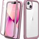 Diaclara Designed for iPhone 13 Case, Full Body Rugged with Built-in Touch Sensitive Anti-Scratch Screen Protector, Soft TPU Bumper Case for iPhone 13 6.1" (Blackcurrant)