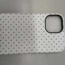 Jusy Compatible with MagSafe Polka Dot Case for iPhone 15, Cute Aesthetic Polka Dots Magnetic Phone Case, Soft TPU and Hard PC Protective Phone Cover for Women Girls (Matte) - White