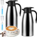 ThermoCafe 70 Oz Double Walled Vacuum Insulated Stainless Steel Carafe - Keeps Coffee & Water Hot for 12 Hours