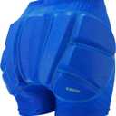 Kids Butt & Hip Padded Shorts for Skating,Youth Hip Protection Pads Figure Skating Shorts Crash Butt Pads for Tailbone & Butt (Medium, Blue)