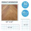 Art3d 30-Pack Herringbone Peel and Stick Vinyl Floor Tiles, 12" x 12" Self Adhesive Waterproof Wood Flooring Plank for Kitchen Bathroom Bedroom, Cover 30 Sq. Ft, Brown