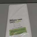 Pureegg Plastic Table Cloth Disposable 12 Pack, 54 x 108 Inch Table Cloths, Party, Picnic, Wedding, Decorative Tablecloths, Rectangle, White Plastic Cover, Leakproof & Sturdy, White