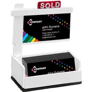 Business Card Display Rack, Real Estate Business Card Holder, Wooden Real Estate Agent Supplies Card Holder, Can Accommodate 3.5 x 2 inch Business Cards